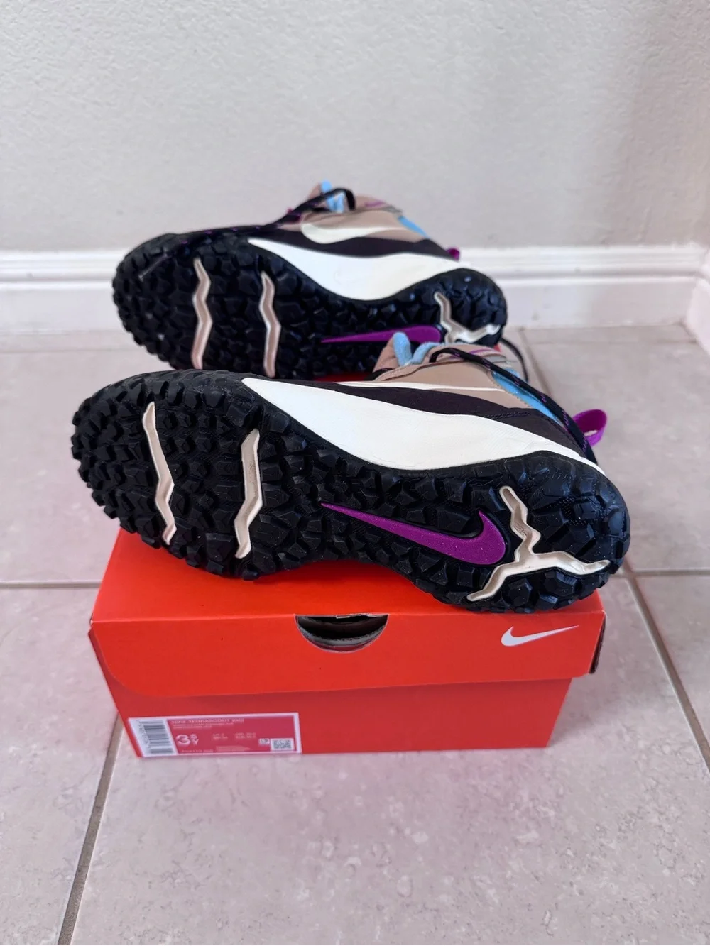 Nike Kids Brown, Black & Purple Trail Boots